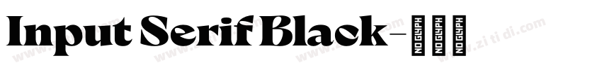 Input Serif Black字体转换